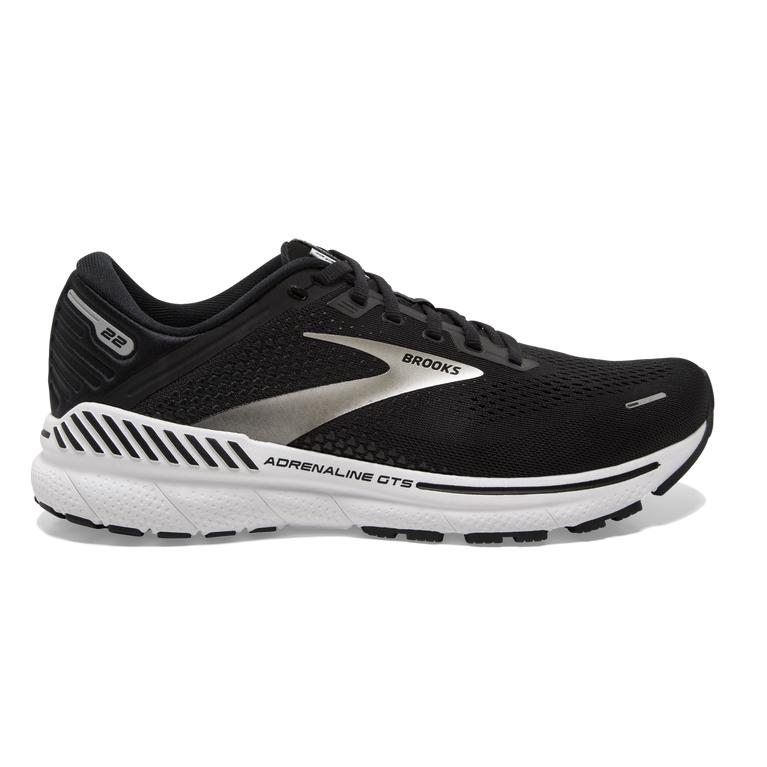 Brooks Adrenaline GTS 22 Supportive Women's Road Running Shoes - Black/Silver/Anthracite (65807-OCJF